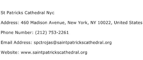 St Patricks Cathedral Nyc Address Contact Number
