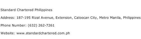 Standard Chartered Philippines Address Contact Number