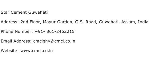 Star Cement Guwahati Address Contact Number