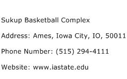 Sukup Basketball Complex Address Contact Number