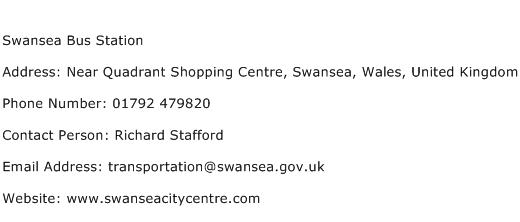 Swansea Bus Station Address Contact Number