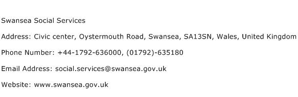 Swansea Social Services Address Contact Number