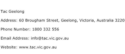 Tac Geelong Address Contact Number