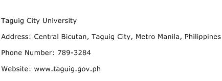 Taguig City University Address Contact Number