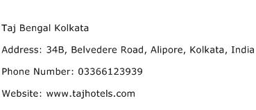 Taj Bengal Kolkata Address Contact Number