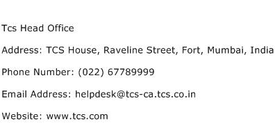 Tcs Head Office Address Contact Number