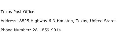 Texas Post Office Address Contact Number
