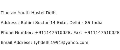 Tibetan Youth Hostel Delhi Address Contact Number