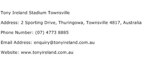 Tony Ireland Stadium Townsville Address Contact Number