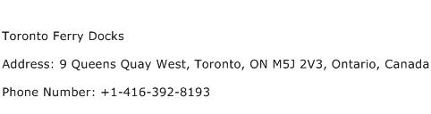 Toronto Ferry Docks Address Contact Number