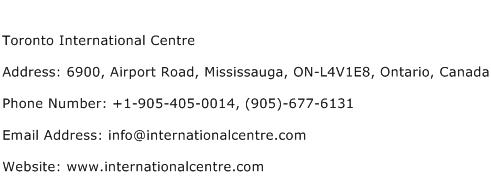 Toronto International Centre Address Contact Number