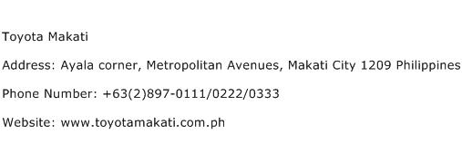 Toyota Makati Address Contact Number