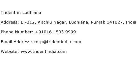 Trident in Ludhiana Address Contact Number