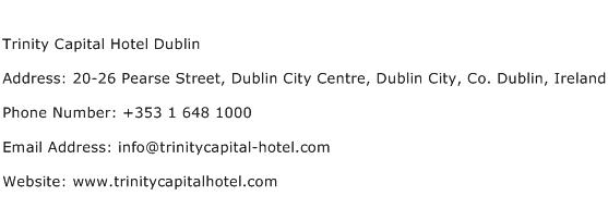 Trinity Capital Hotel Dublin Address Contact Number