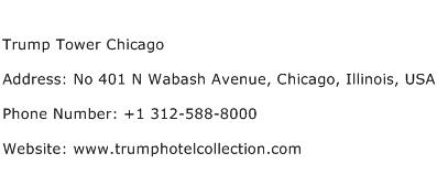 Trump Tower Chicago Address Contact Number
