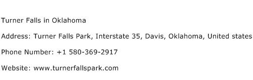 Turner Falls in Oklahoma Address Contact Number