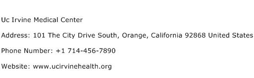 UC Irvine Medical Center Address Contact Number