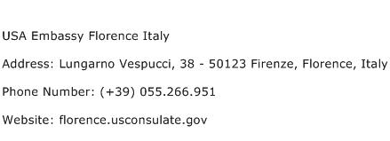 USA Embassy Florence Italy Address Contact Number