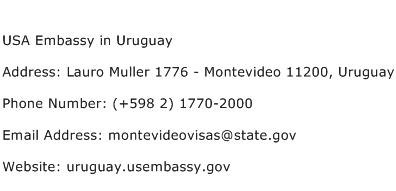 USA Embassy in Uruguay Address Contact Number