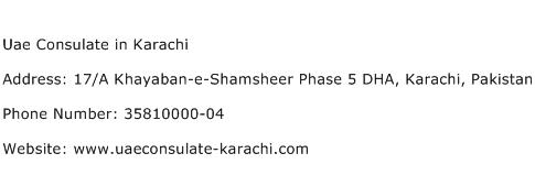 Uae Consulate in Karachi Address Contact Number