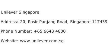 Unilever Singapore Address Contact Number