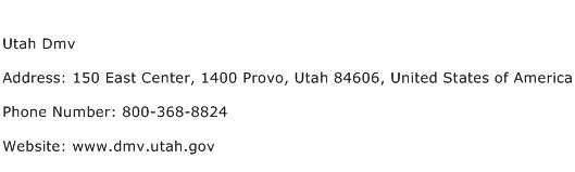 Utah Dmv Address Contact Number