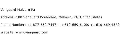 Vanguard Malvern Pa Address Contact Number