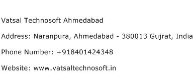 Vatsal Technosoft Ahmedabad Address Contact Number