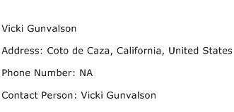 Vicki Gunvalson Address Contact Number