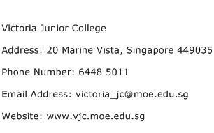 Victoria Junior College Address Contact Number