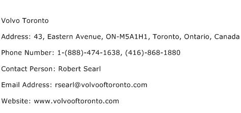 Volvo Toronto Address Contact Number