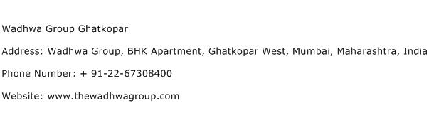 Wadhwa Group Ghatkopar Address Contact Number