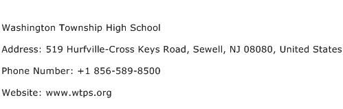 washington township high school address