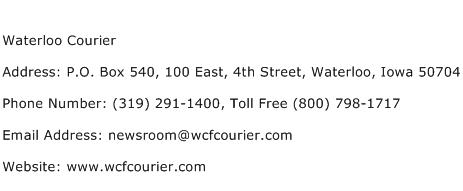 Waterloo Courier Address Contact Number