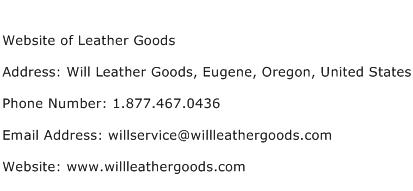 Website of Leather Goods Address Contact Number