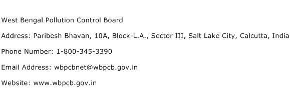 West Bengal Pollution Control Board Address Contact Number
