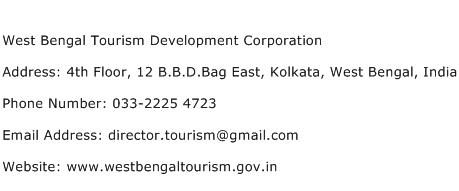 West Bengal Tourism Development Corporation Address Contact Number