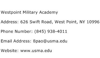 Westpoint Military Academy Address Contact Number