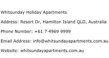 Whitsunday Holiday Apartments Address Contact Number