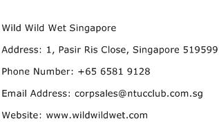 Wild Wild Wet Singapore Address Contact Number