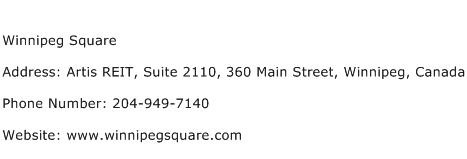 Winnipeg Square Address Contact Number