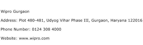 Wipro Gurgaon Address Contact Number