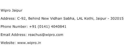 Wipro Jaipur Address Contact Number