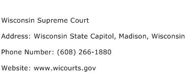 Wisconsin Supreme Court Address Contact Number