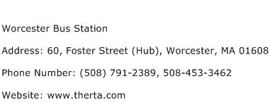 Worcester Bus Station Address Contact Number
