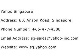 Yahoo Singapore Address Contact Number