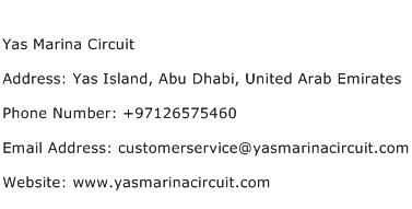 Yas Marina Circuit Address Contact Number