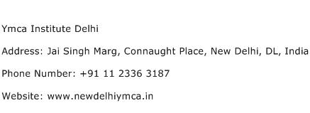 Ymca Institute Delhi Address Contact Number