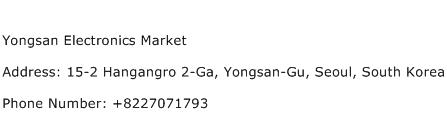 Yongsan Electronics Market Address Contact Number
