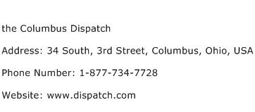 the Columbus Dispatch Address Contact Number